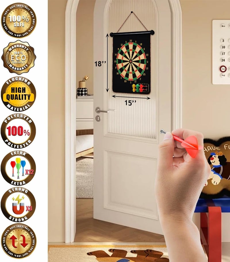 Givevan Magnetic Dart Board for Kids, Teen Boys Gift Ideas for Christmas, Room Decor for Teenage, Stocking Stuffers Toys for Girls Age 6 7 8 9 10 11 12 13 14 15 16 Years - Image 2